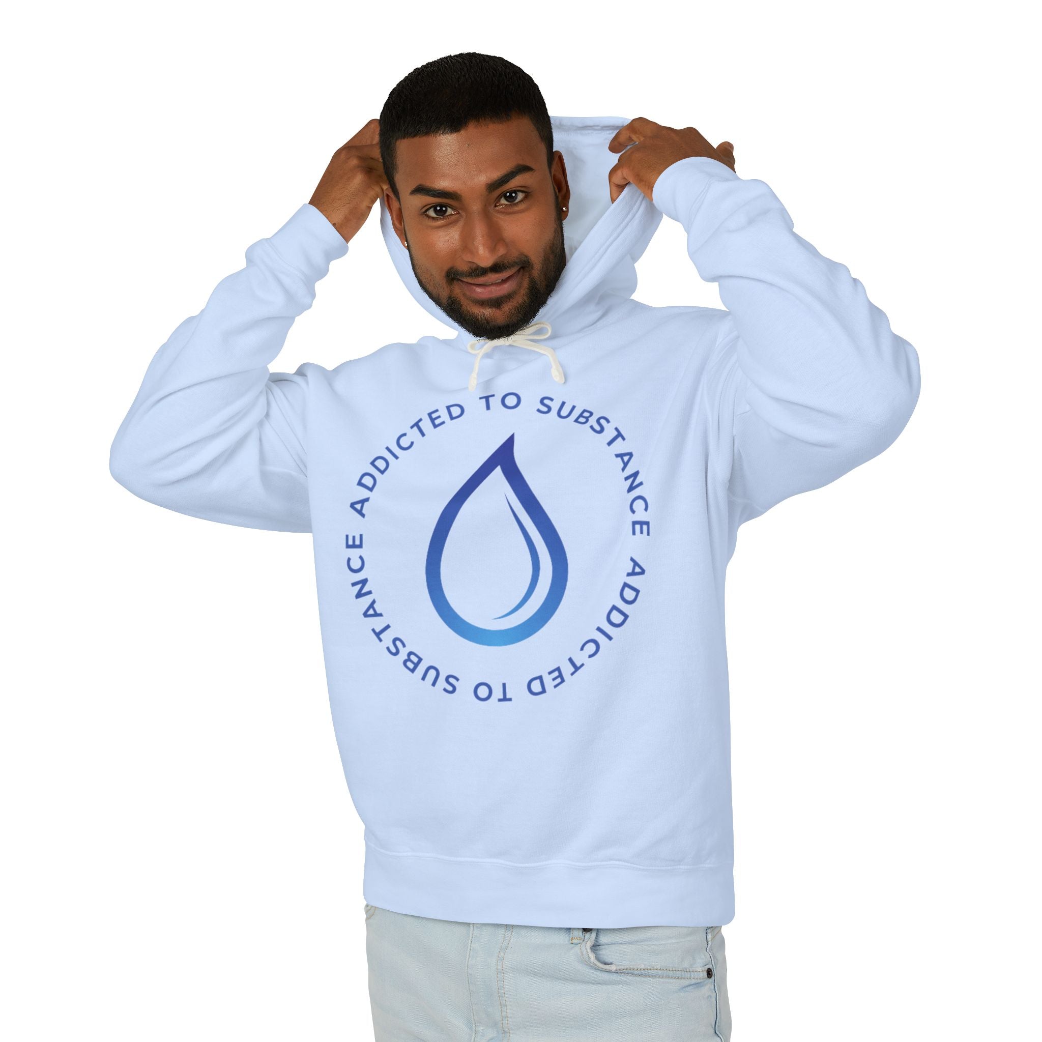 Men's Addicted to Substance Elements Hoodie - Water |  Lightweight Hooded Sweatshirt