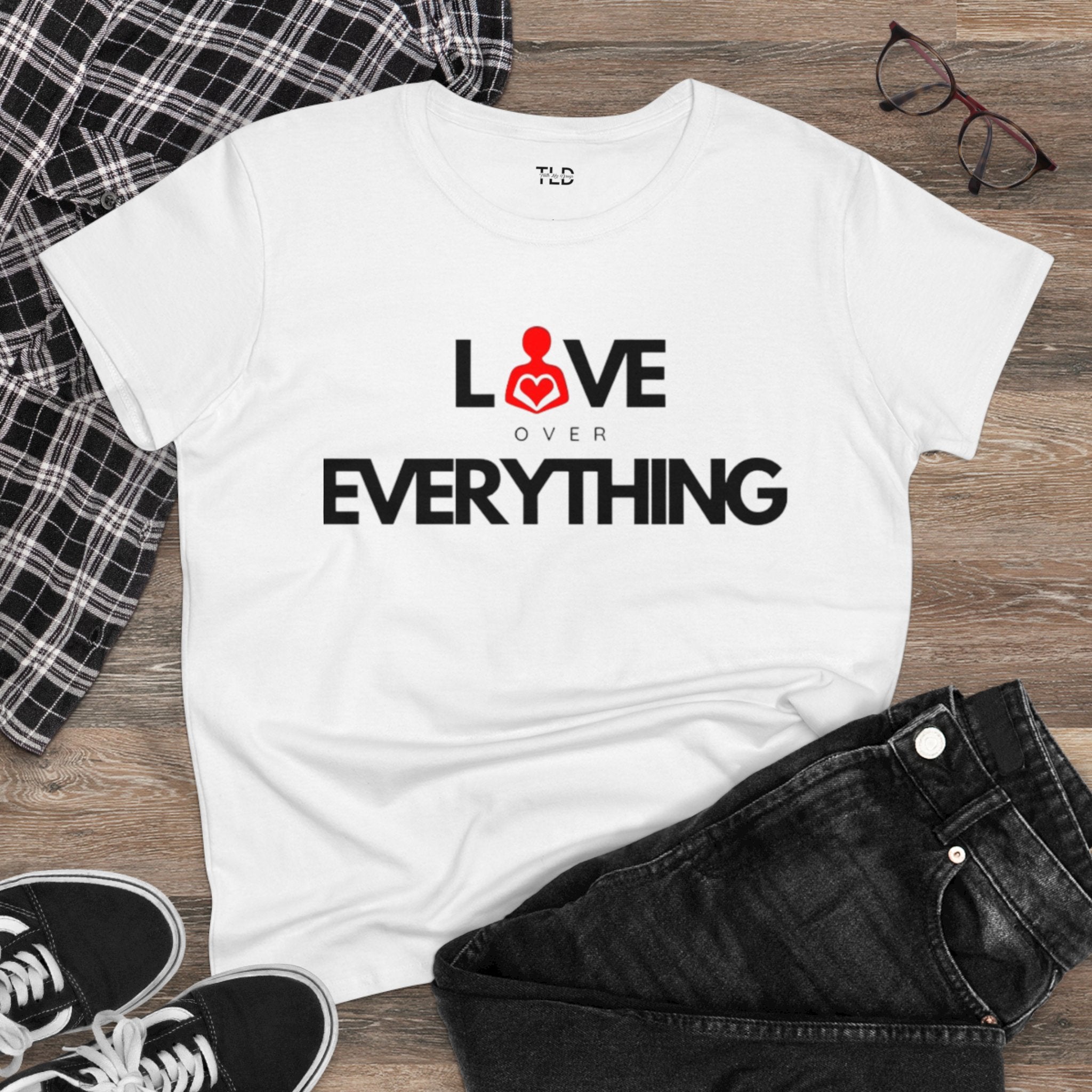 Love Over Everything | Women's Midweight Cotton Tee