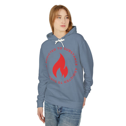 Women's Addicted to Substance Elements Hoodie - Fire | Unisex Lightweight Hooded Sweatshirt