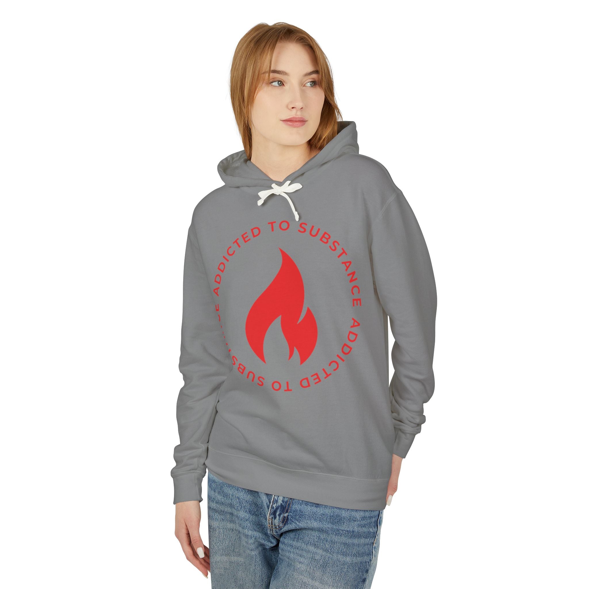 Women's Addicted to Substance Elements Hoodie - Fire | Unisex Lightweight Hooded Sweatshirt