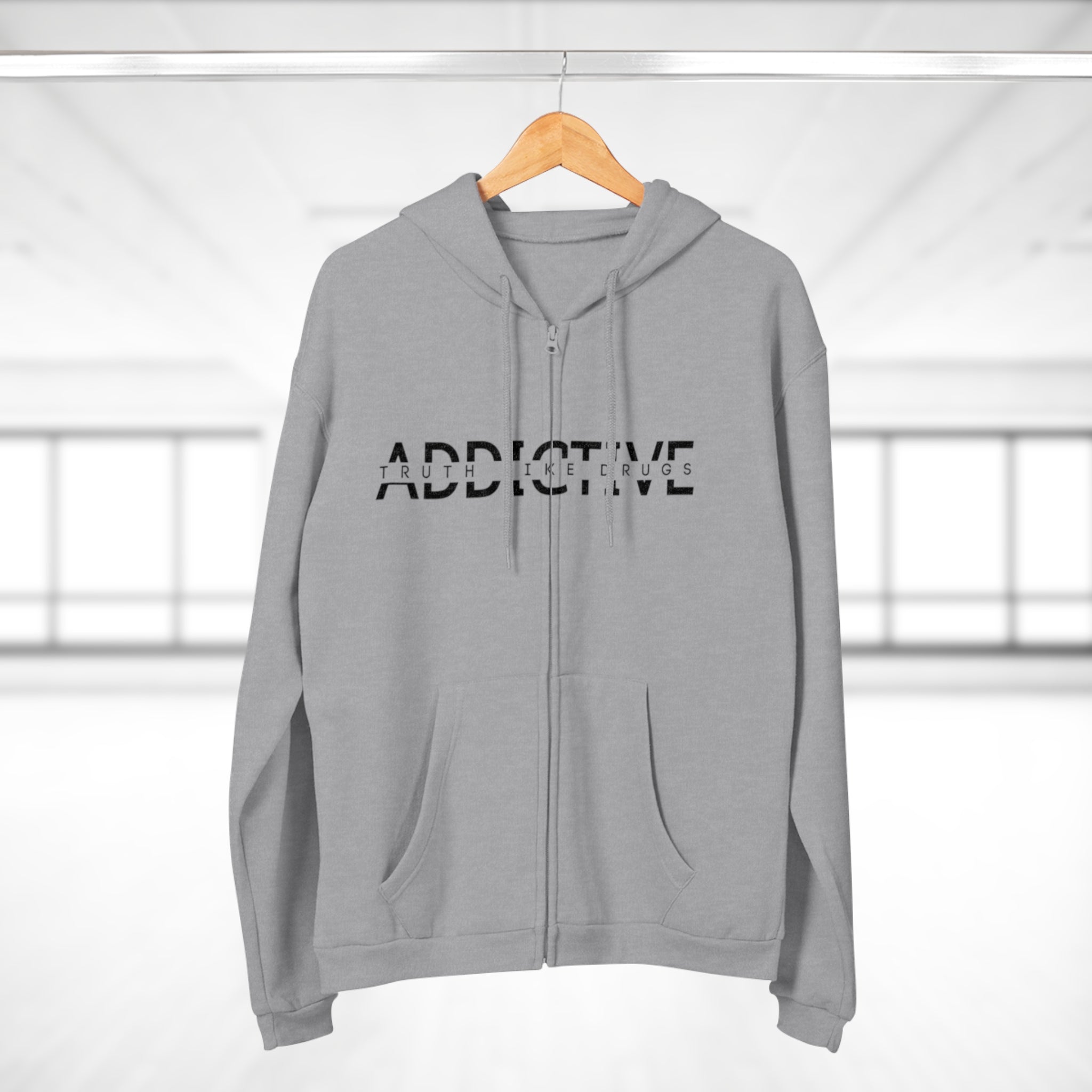 Addictive/Unisex Hooded Zip Sweatshirt