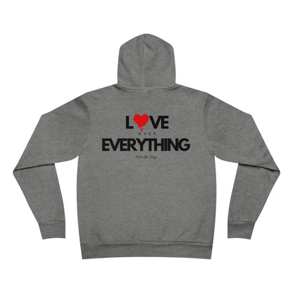 Love Over Everything | Unisex Sponge Fleece Pullover Hoodie (Heart)