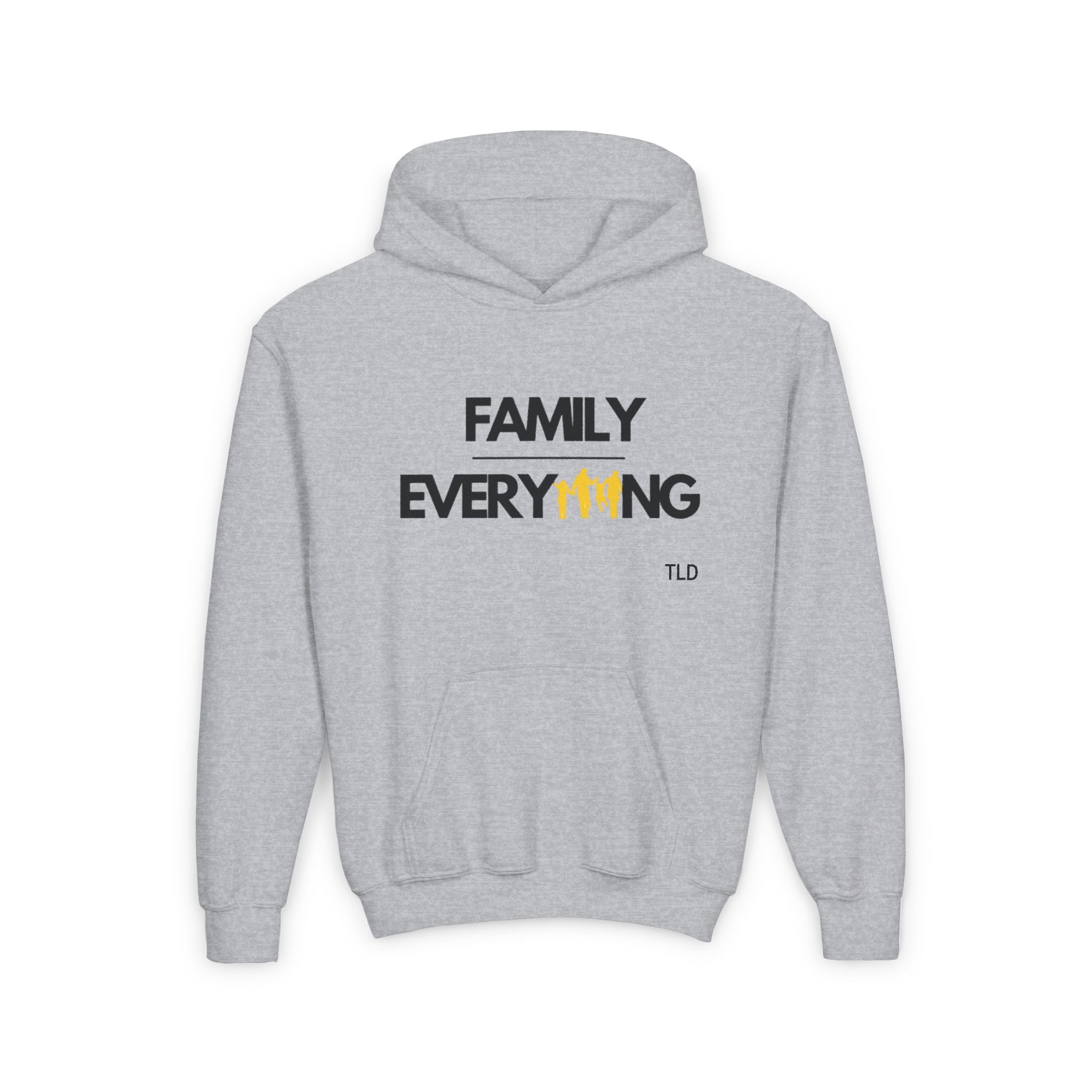 Family Over Everything | Youth Heavy Blend Hooded Sweatshirt