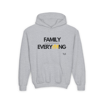 Family Over Everything | Youth Heavy Blend Hooded Sweatshirt