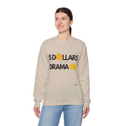 Women's 5 Dollar Over Drama | Heavy Blend™ Crewneck Sweatshirt