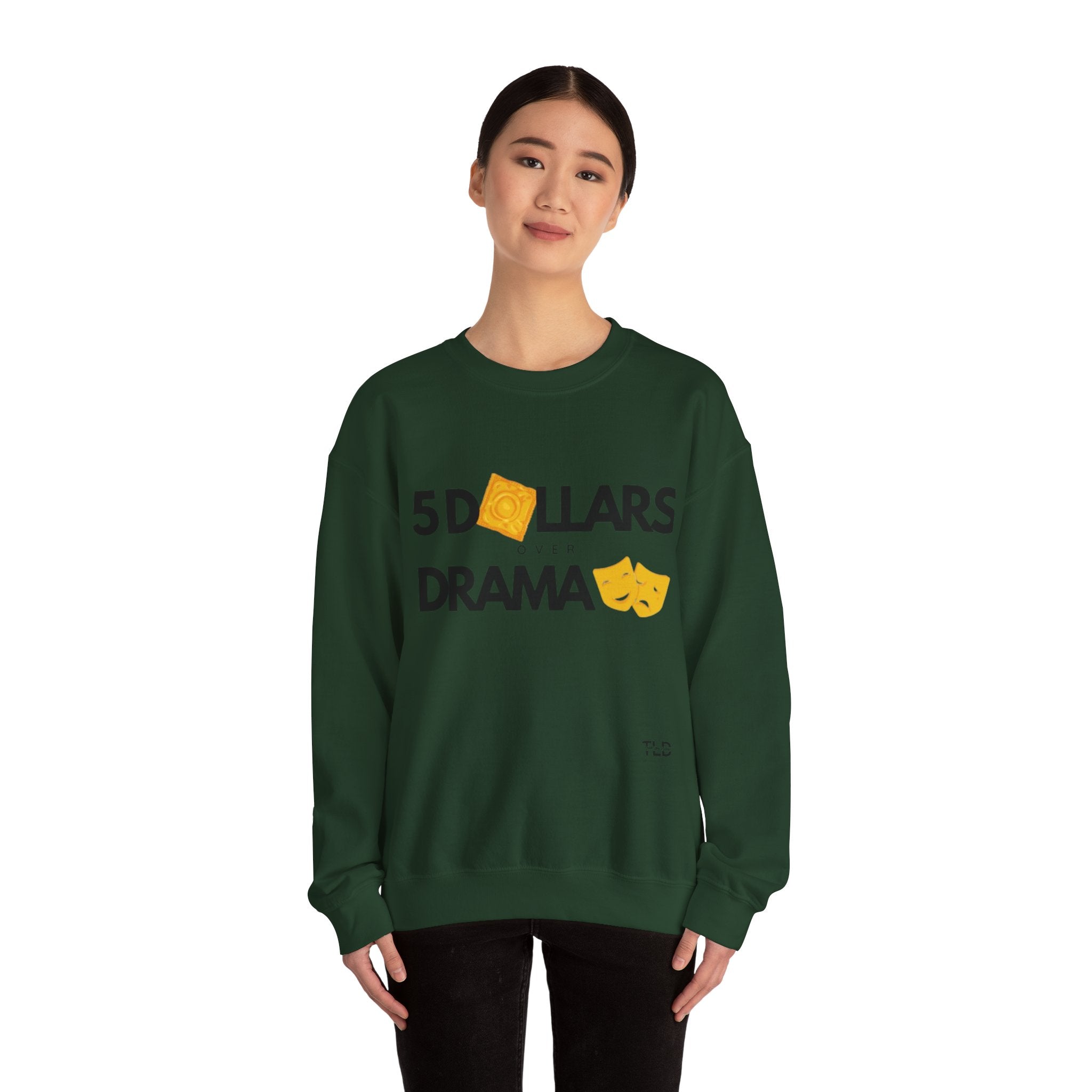 Women's 5 Dollar Over Drama | Heavy Blend™ Crewneck Sweatshirt