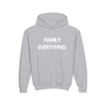 Family Over Everything | Youth Heavy Blend Hooded Sweatshirt