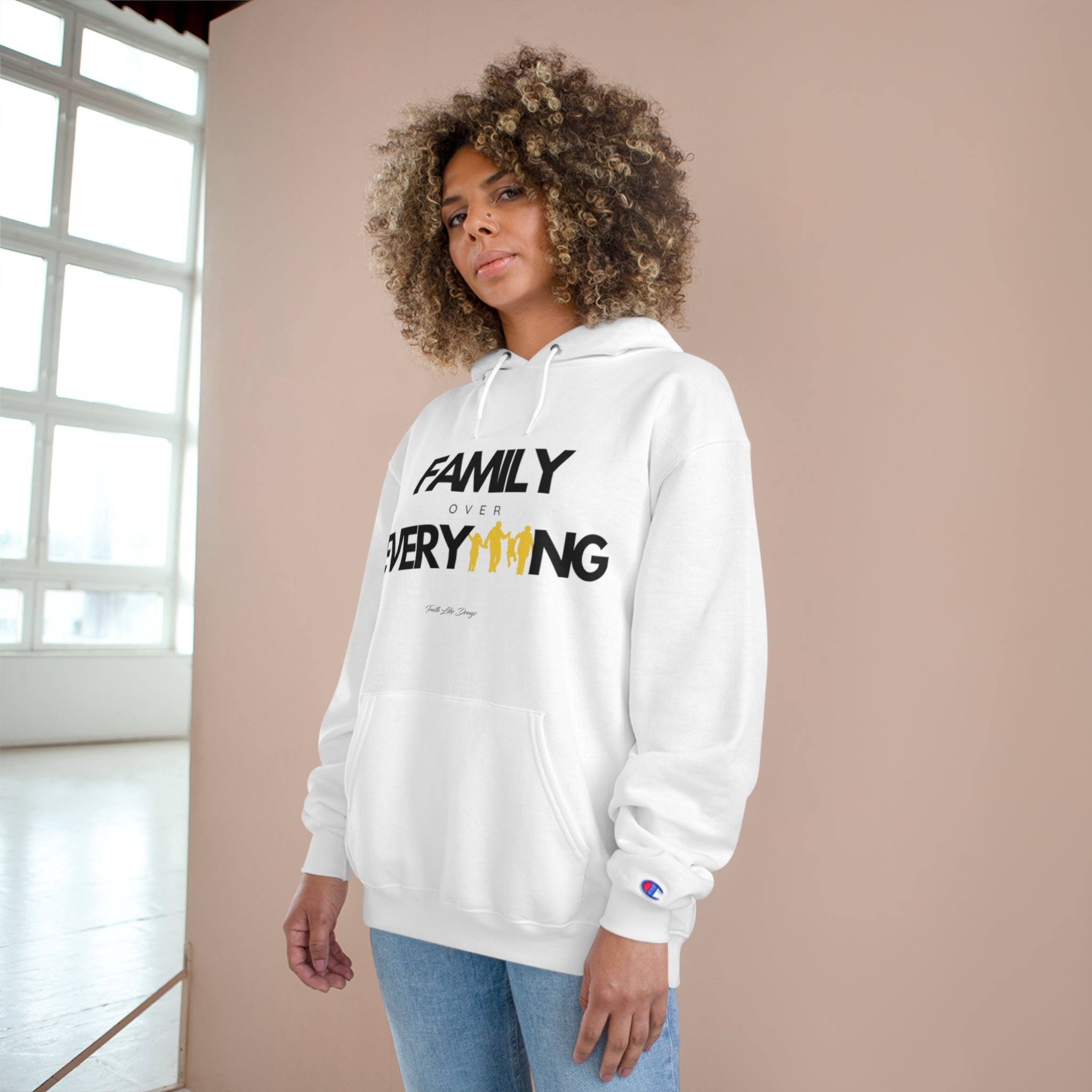 Women's Family Over Everything | Champion Hoodie