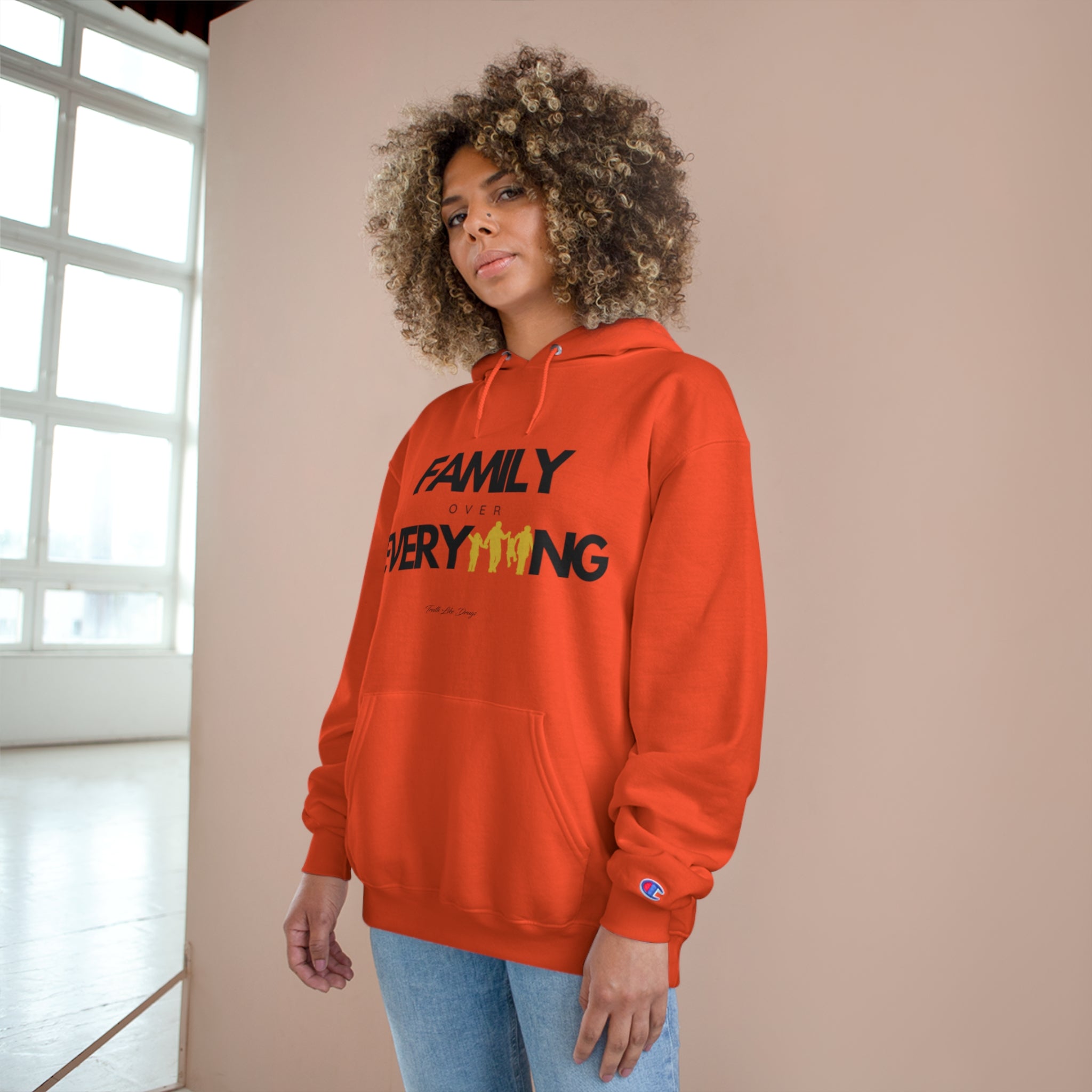 Women's Family Over Everything | Champion Hoodie