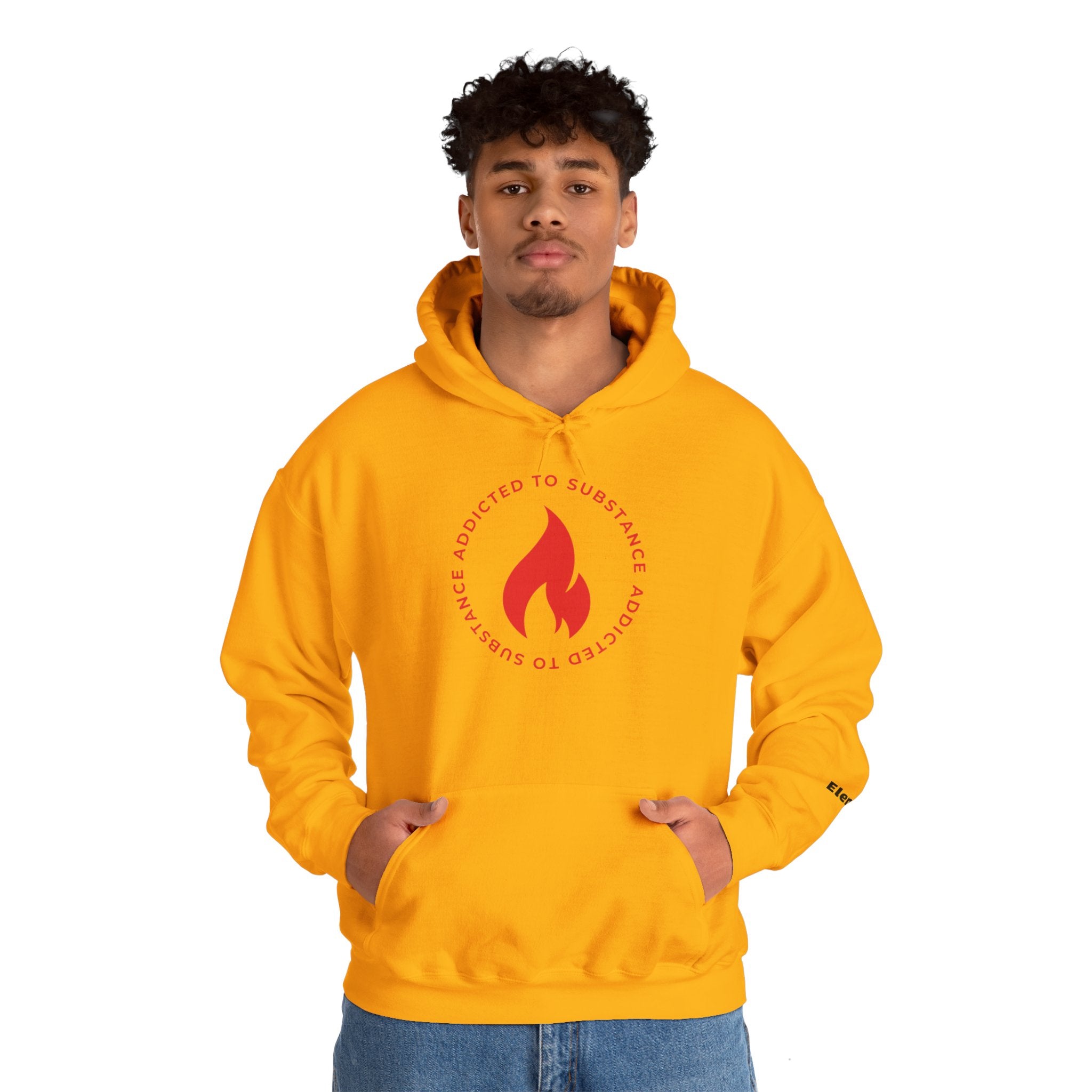 Men's Addicted To Substance Elements 2 Hoodie  (Fire) | Heavy Blend™ Hooded Sweatshirt