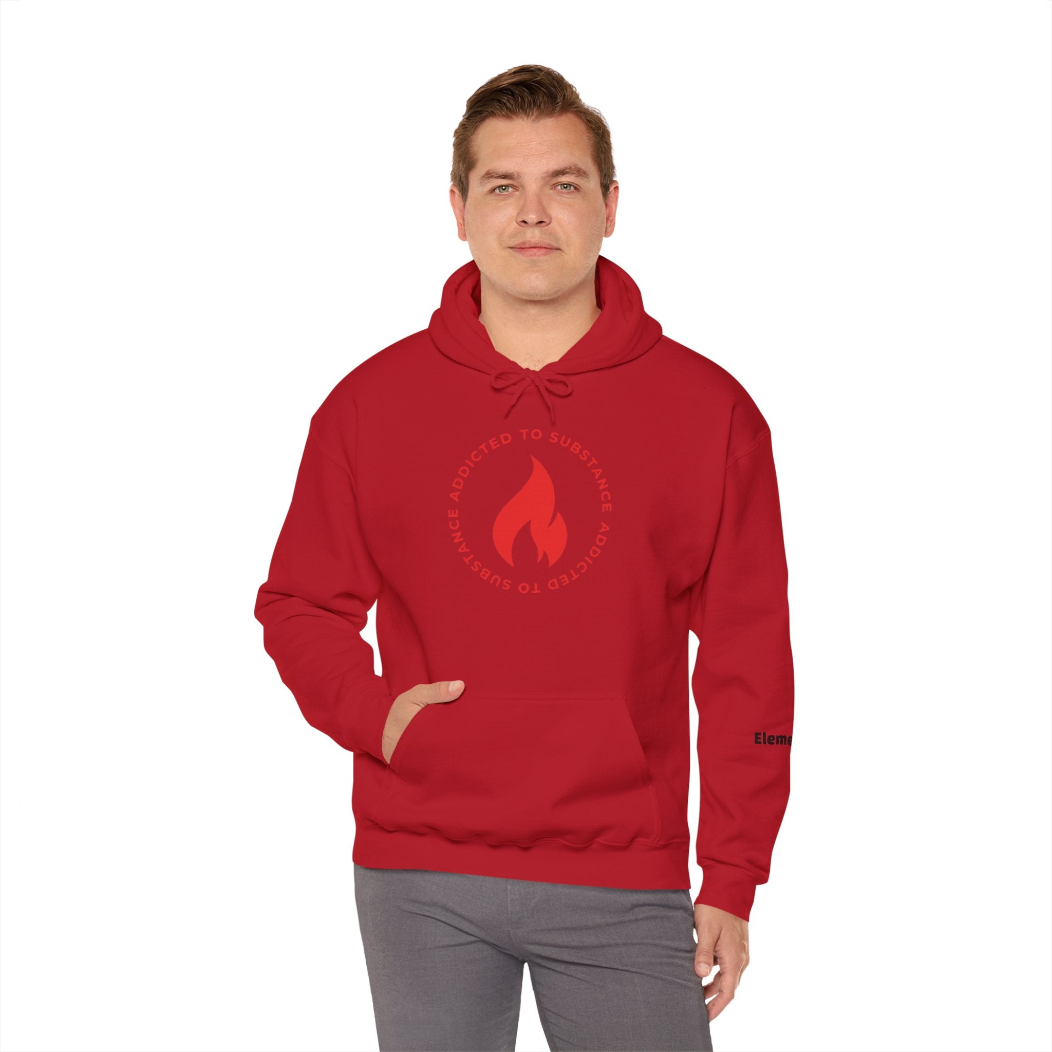 Men's Addicted To Substance Elements 2 Hoodie  (Fire) | Heavy Blend™ Hooded Sweatshirt