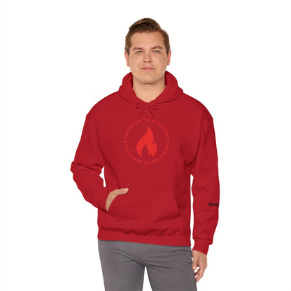 Men's Addicted To Substance Elements 2 Hoodie  (Fire) | Heavy Blend™ Hooded Sweatshirt