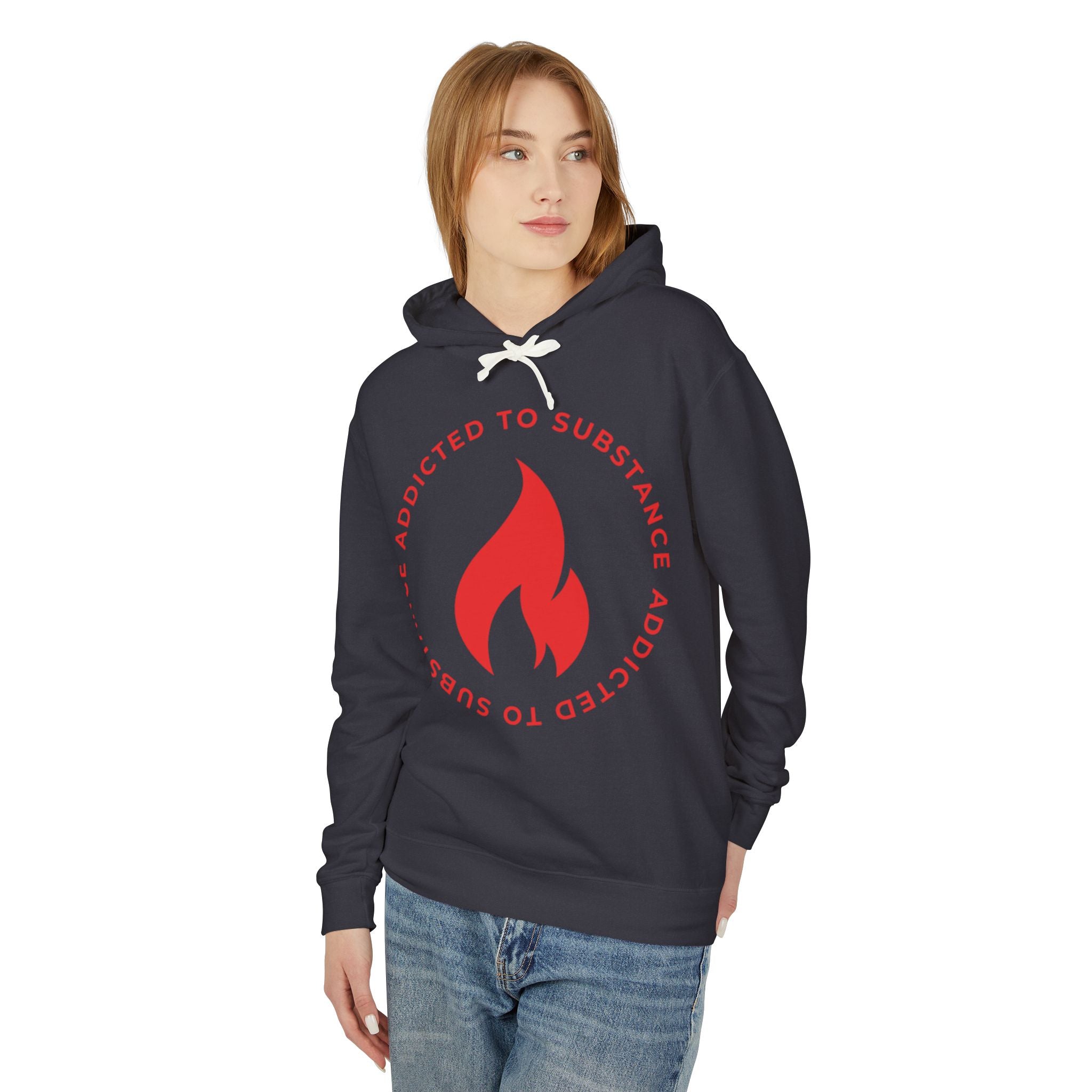 Women's Addicted to Substance Elements Hoodie - Fire | Unisex Lightweight Hooded Sweatshirt