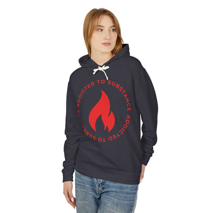 Women's Addicted to Substance Elements Hoodie - Fire | Unisex Lightweight Hooded Sweatshirt