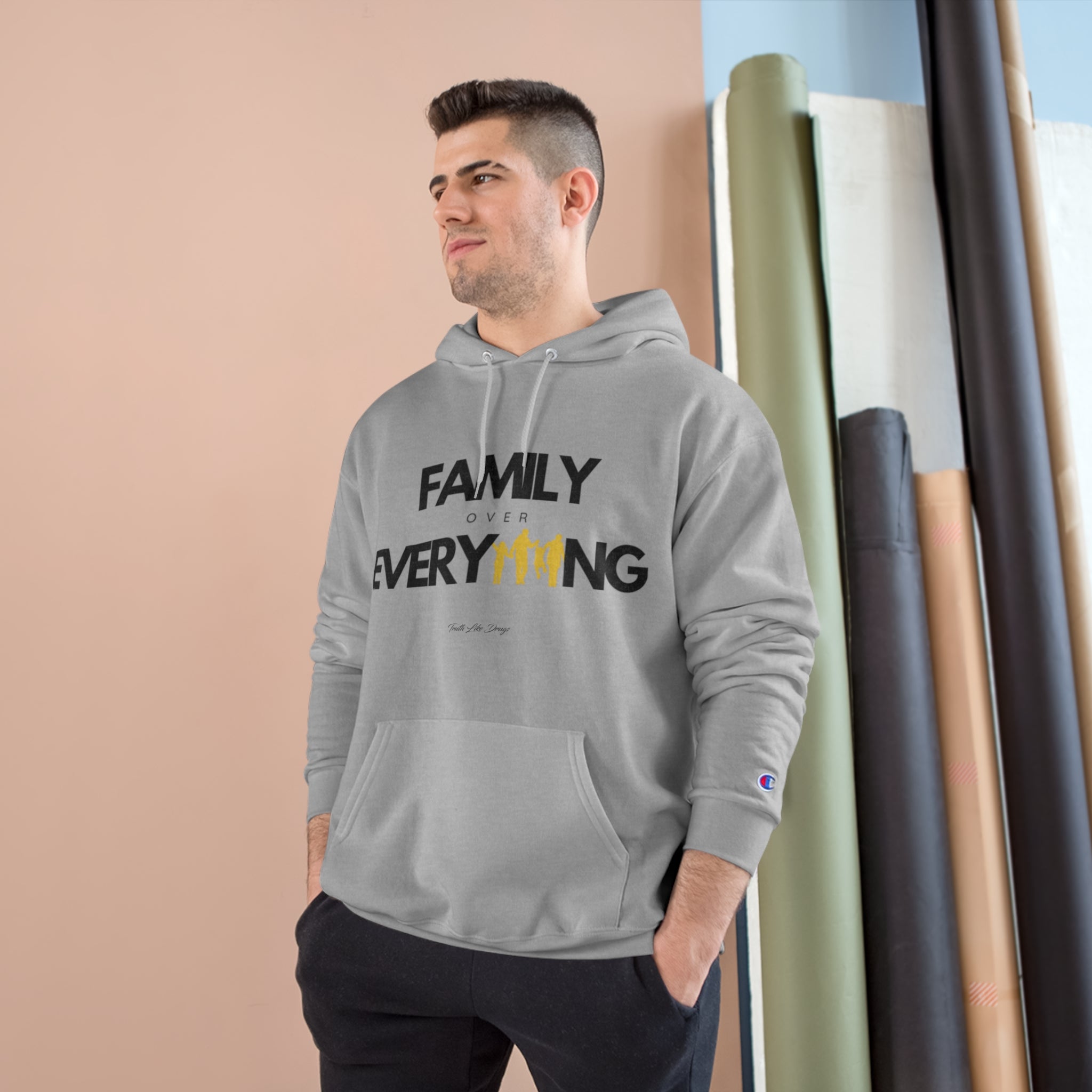 Women's Family Over Everything | Champion Hoodie