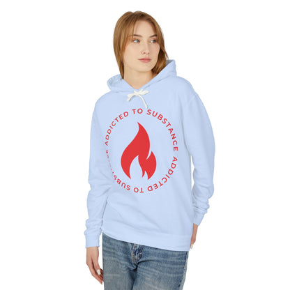 Women's Addicted to Substance Elements Hoodie - Fire | Unisex Lightweight Hooded Sweatshirt