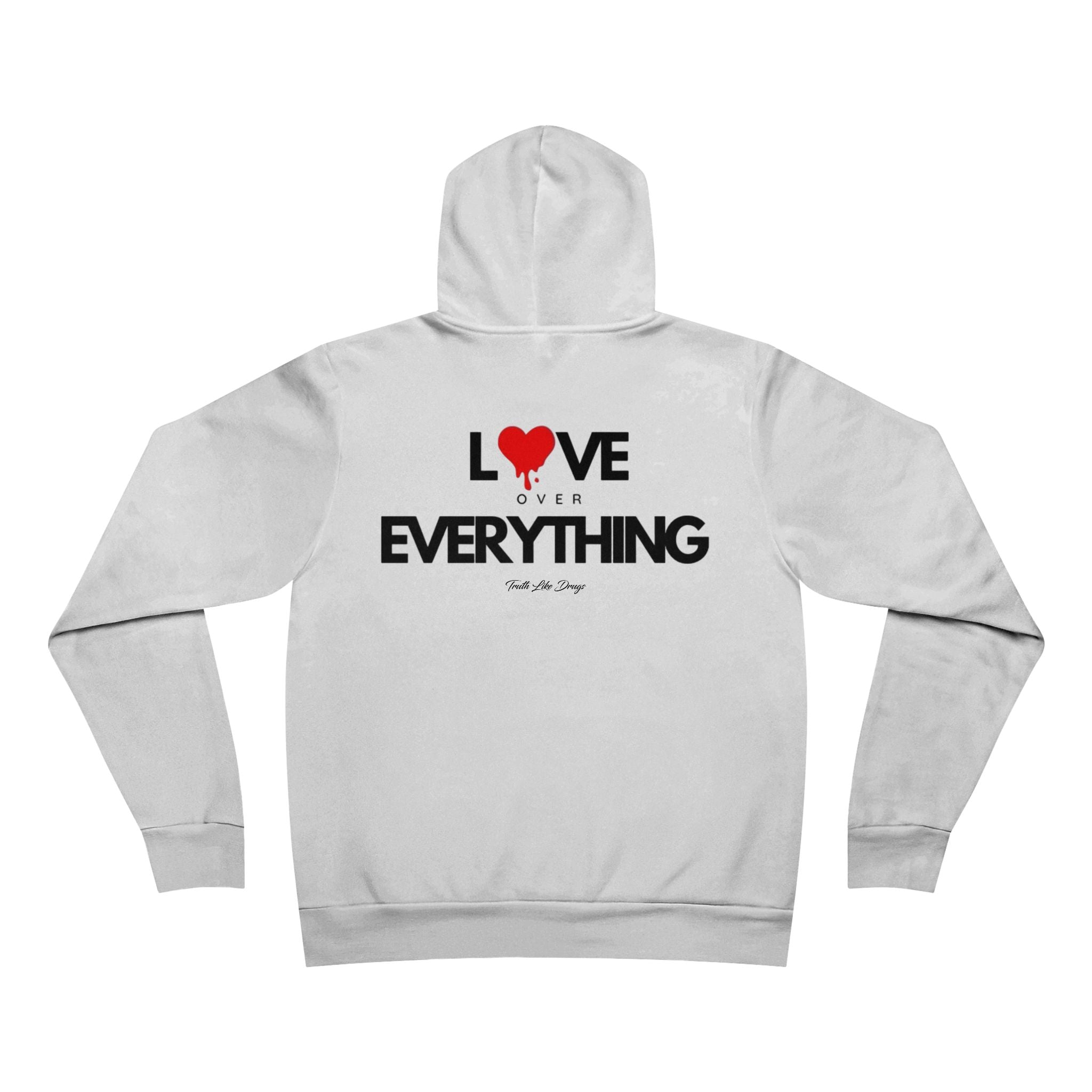 Love Over Everything | Unisex Sponge Fleece Pullover Hoodie (Heart)