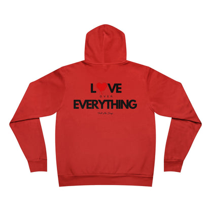 Love Over Everything | Unisex Sponge Fleece Pullover Hoodie (Heart)