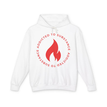 Women's Addicted to Substance Elements Hoodie - Fire | Unisex Lightweight Hooded Sweatshirt