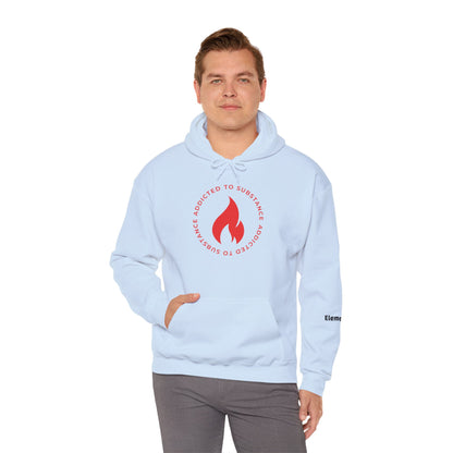 Men's Addicted To Substance Elements 2 Hoodie  (Fire) | Heavy Blend™ Hooded Sweatshirt