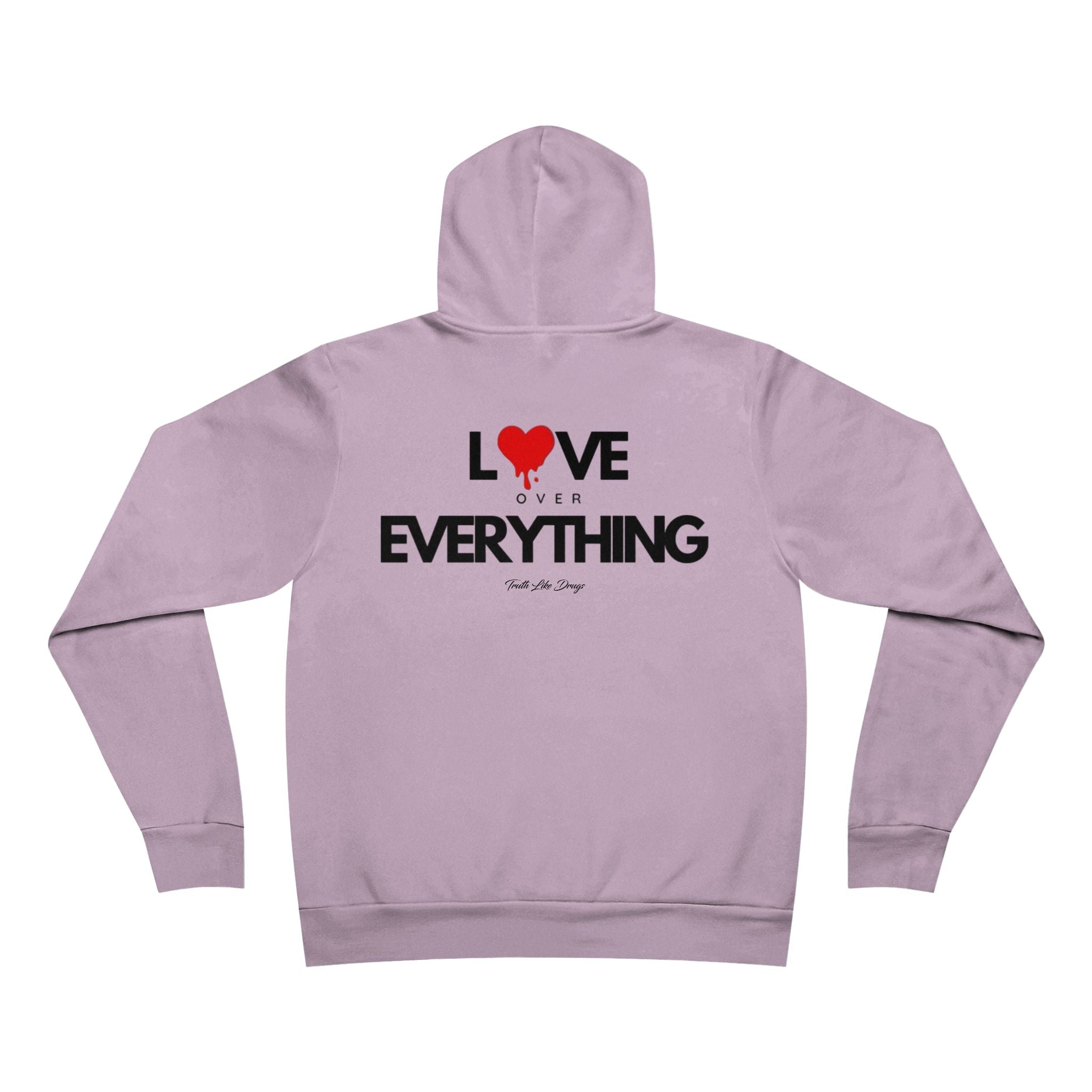 Love Over Everything | Unisex Sponge Fleece Pullover Hoodie (Heart)