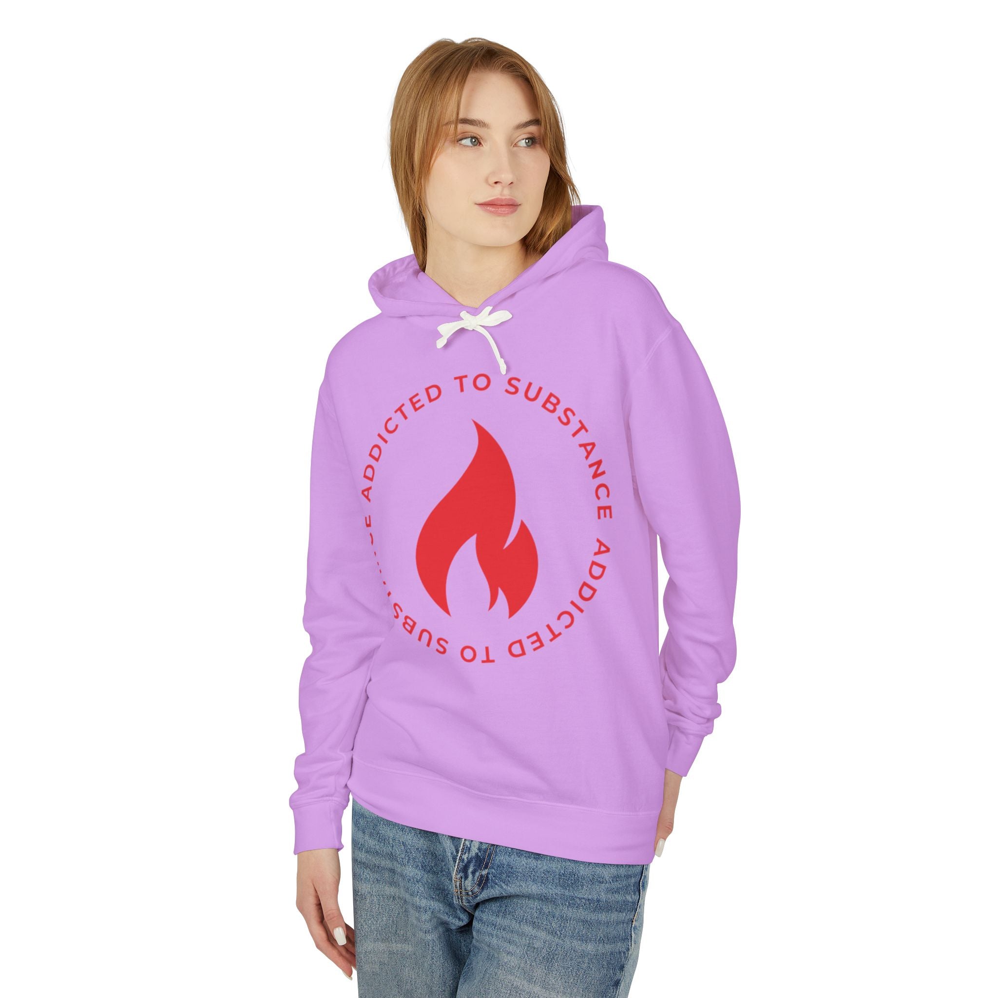 Women's Addicted to Substance Elements Hoodie - Fire | Unisex Lightweight Hooded Sweatshirt