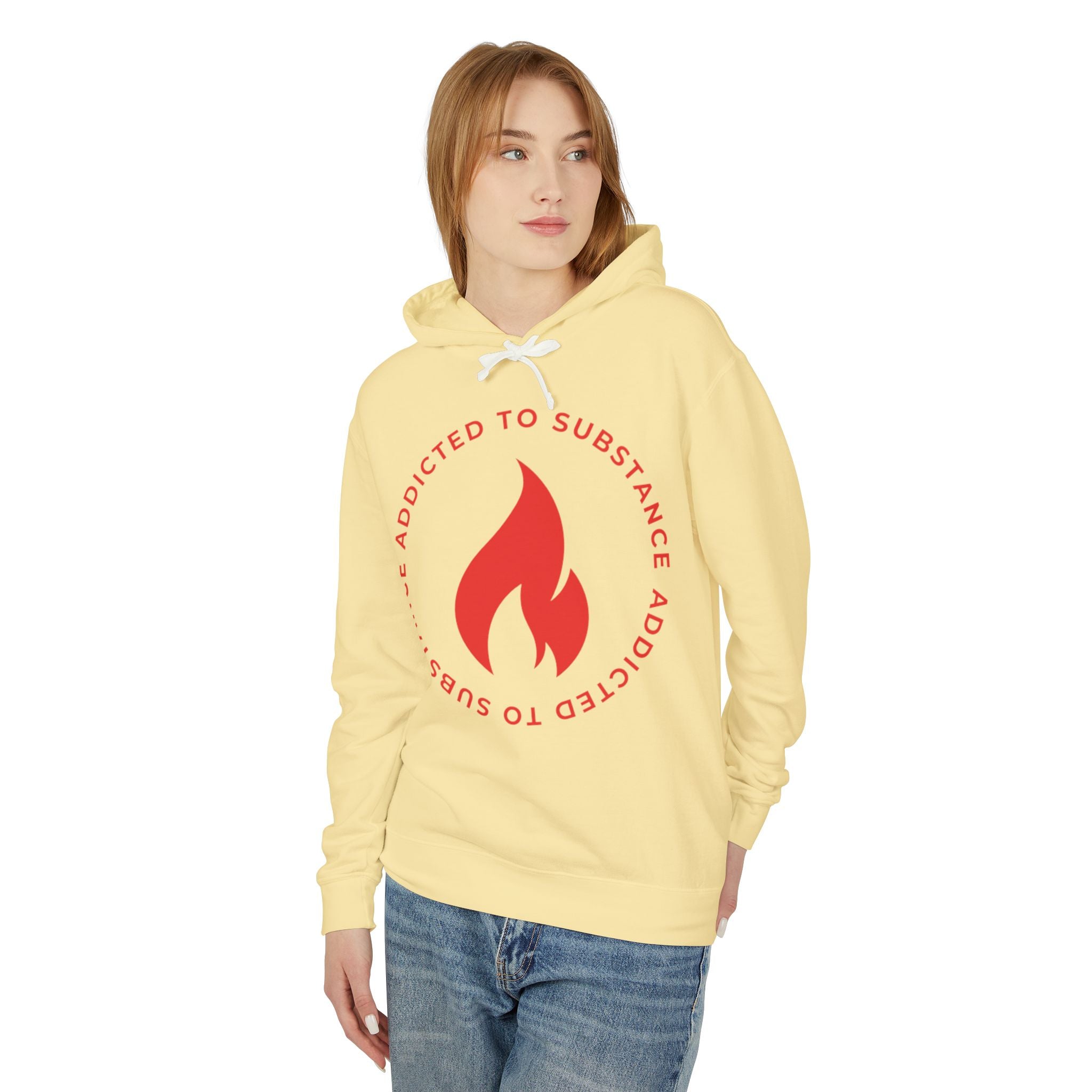 Women's Addicted to Substance Elements Hoodie - Fire | Unisex Lightweight Hooded Sweatshirt