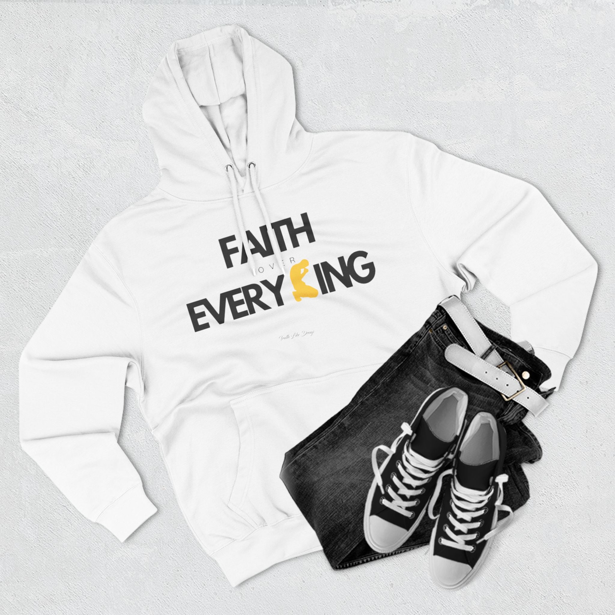 Faith Over Everything | Three-Panel Fleece Hoodie