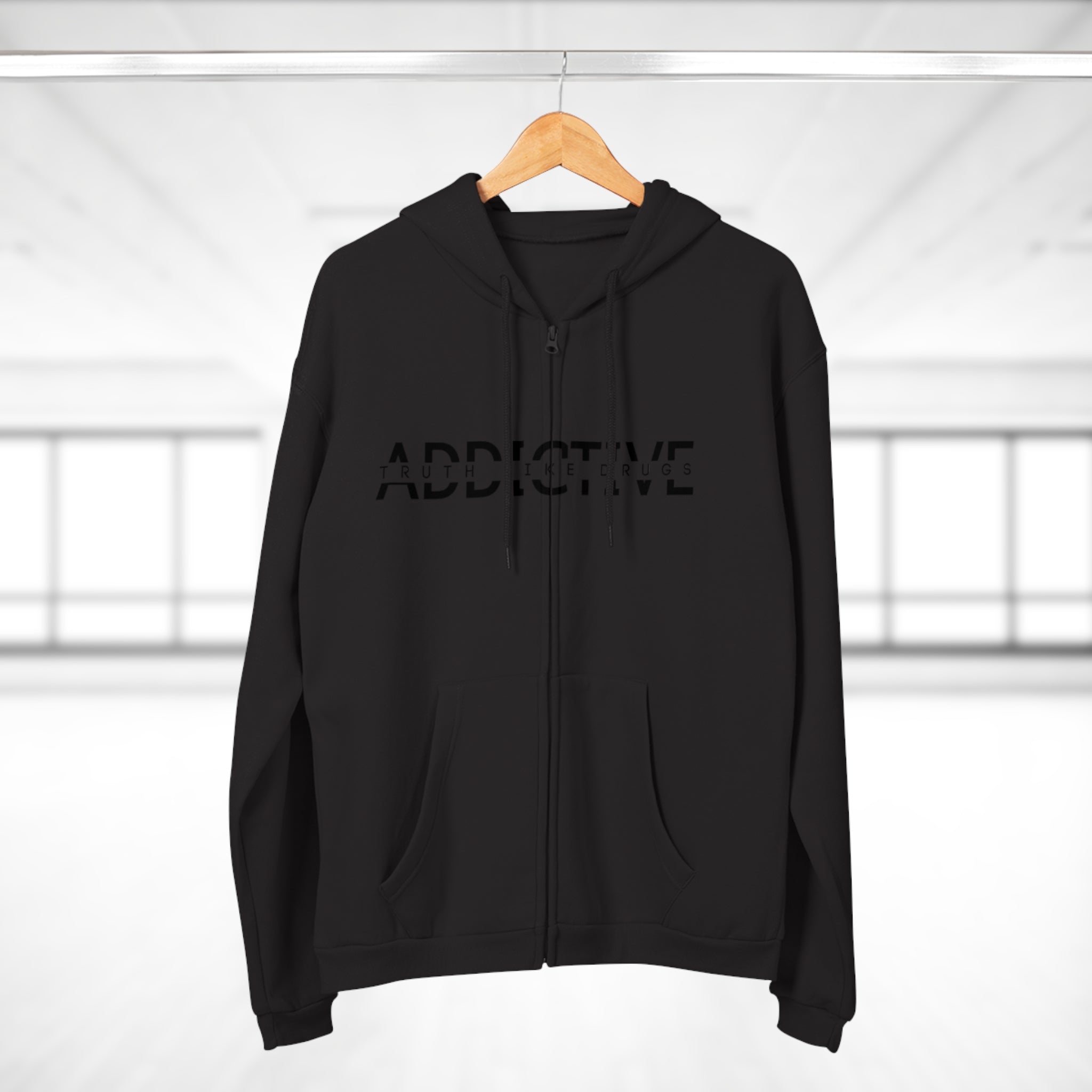 Addictive/Unisex Hooded Zip Sweatshirt