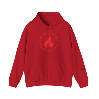 Men's Addicted To Substance Elements 2 Hoodie  (Fire) | Heavy Blend™ Hooded Sweatshirt