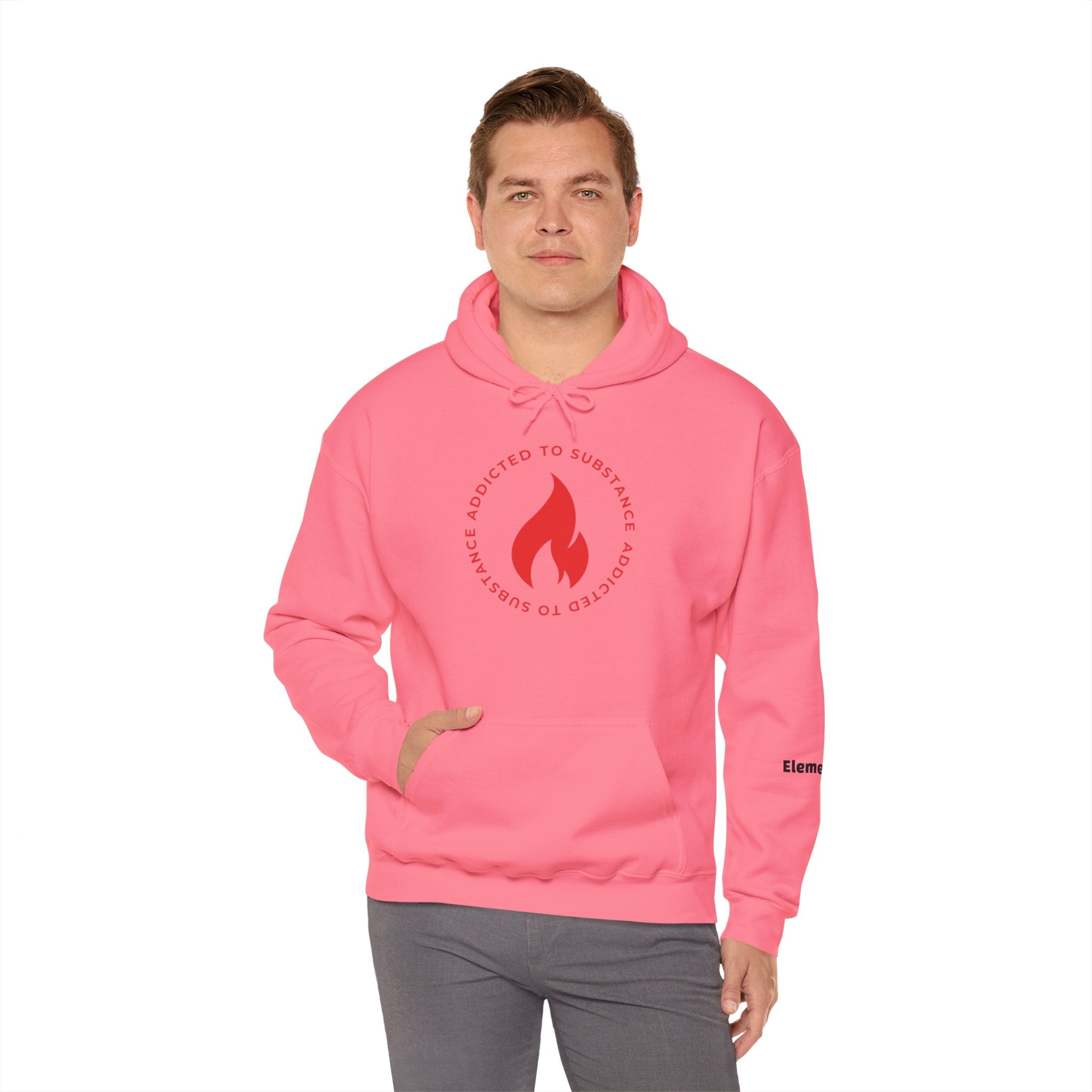 Men's Addicted To Substance Elements 2 Hoodie  (Fire) | Heavy Blend™ Hooded Sweatshirt